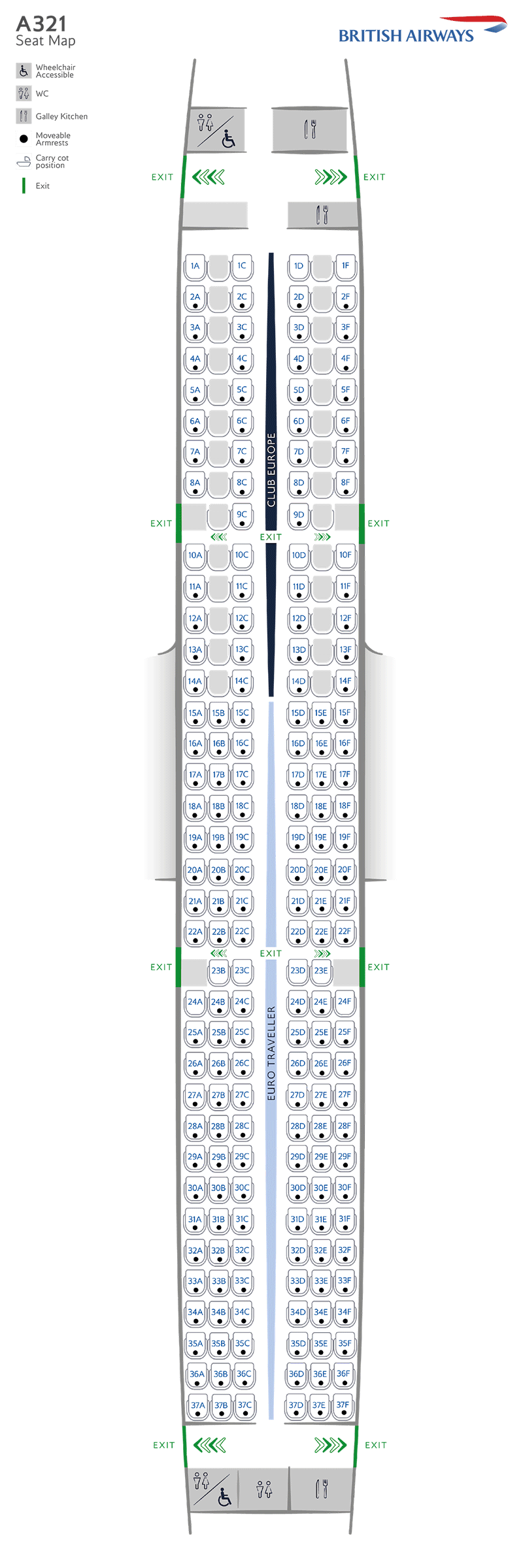 A321-200 seatmap