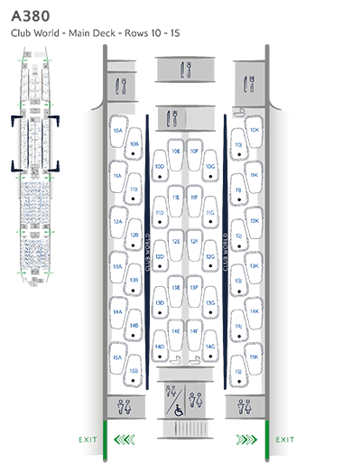 A380 main Club World seat map