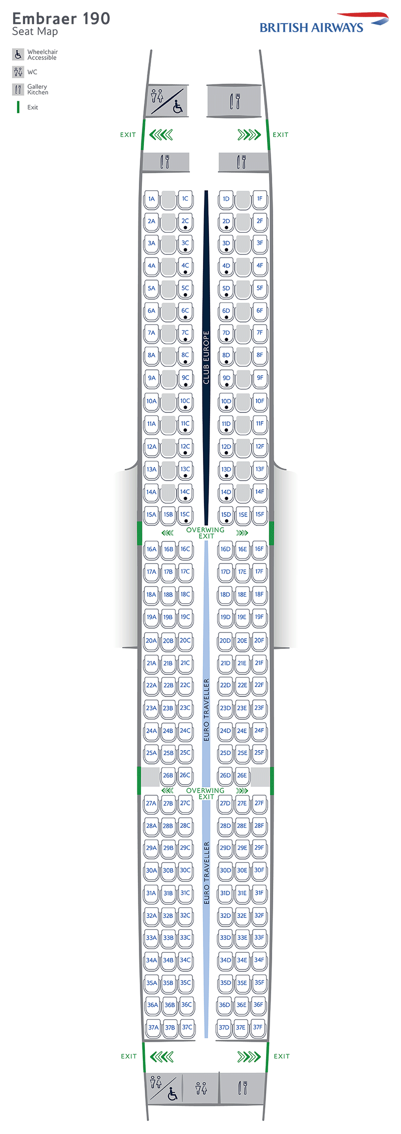 Embraer-190 seatmap