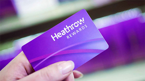 Heathrow Rewards Loyalty Card Close Up.