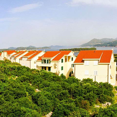 Panorama of Babin Kuk apartments in Dubrovnik.
