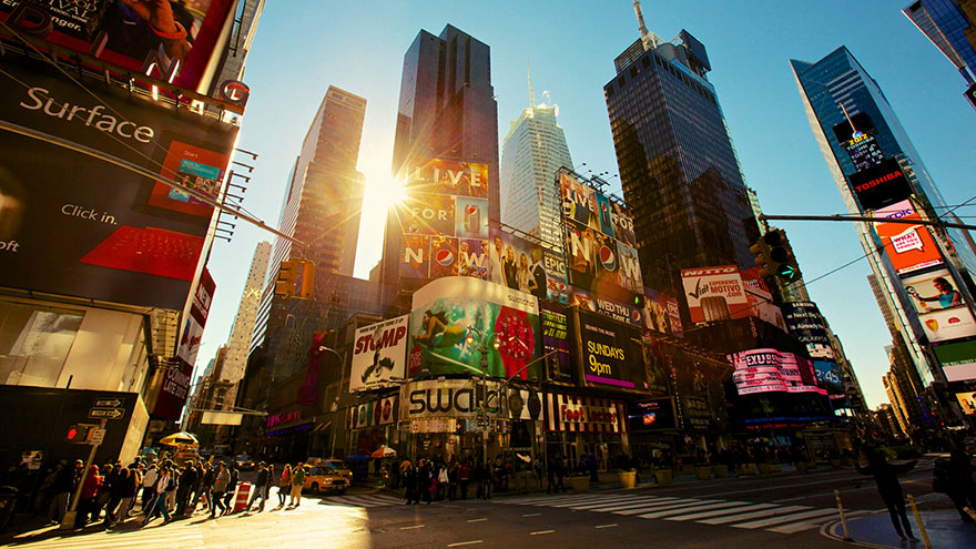 Times Square is the most-visited attraction in the world. © Alexander Spatari/Getty Images