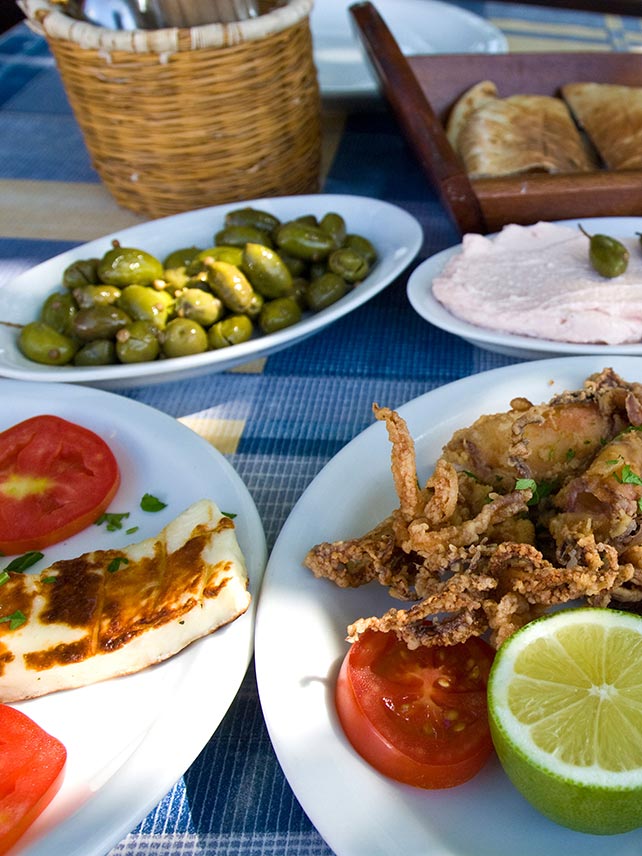 Cypriot Mezze meal. Photo credit: Robert John / Alamy Stock Photo.