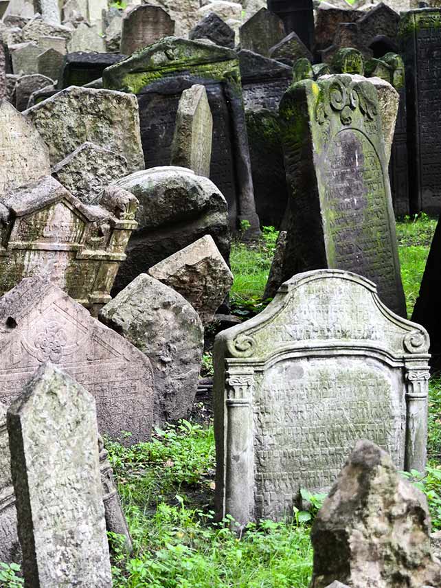 Tombstones in the Old Jewish Cemetery. ©starmaro.