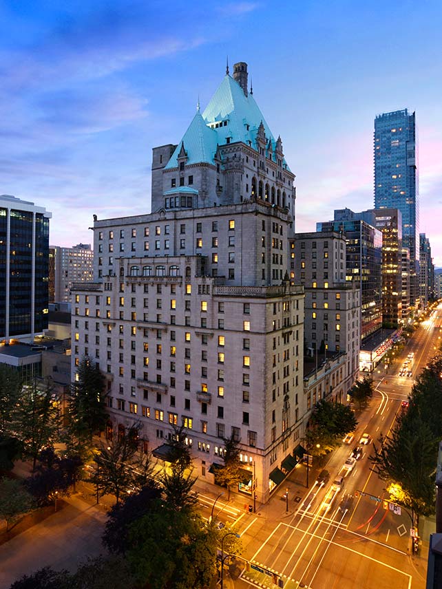 Exterior of Fairmont Hotel Vancouver. ©FRHI.
