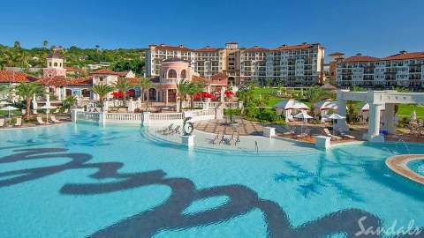 Hébergement - Sandals Grande Antigua Resort and Spa - Vue sur piscine - Antigua